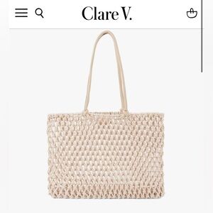 CLARE V. SANDY beach Tote in Natural color